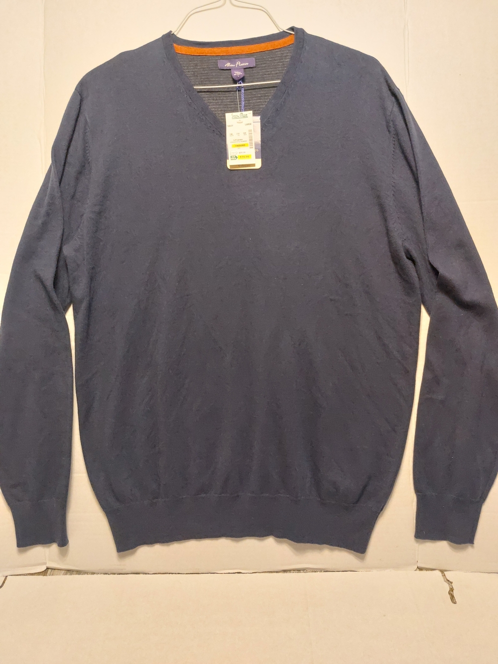 Alan Flusser V-Neck Sweater in Navy Blue